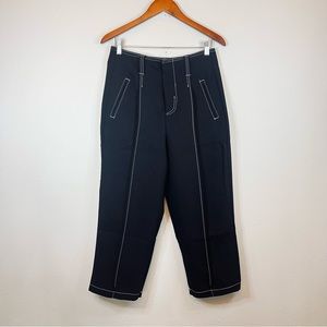 Badgley Mischka Black Women’s Hi Rise Crop Balloon Pants Size 6 NWT